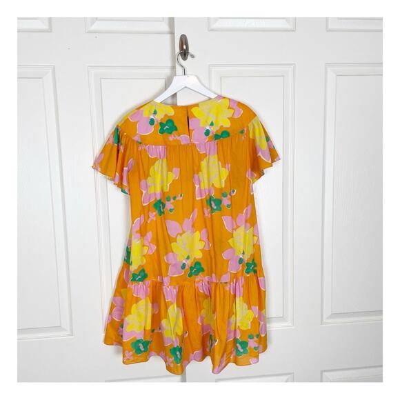 WHIT x Anthropologie Carly Floral S/S Shift Dress Organic Cotton - Picture 6 of 11